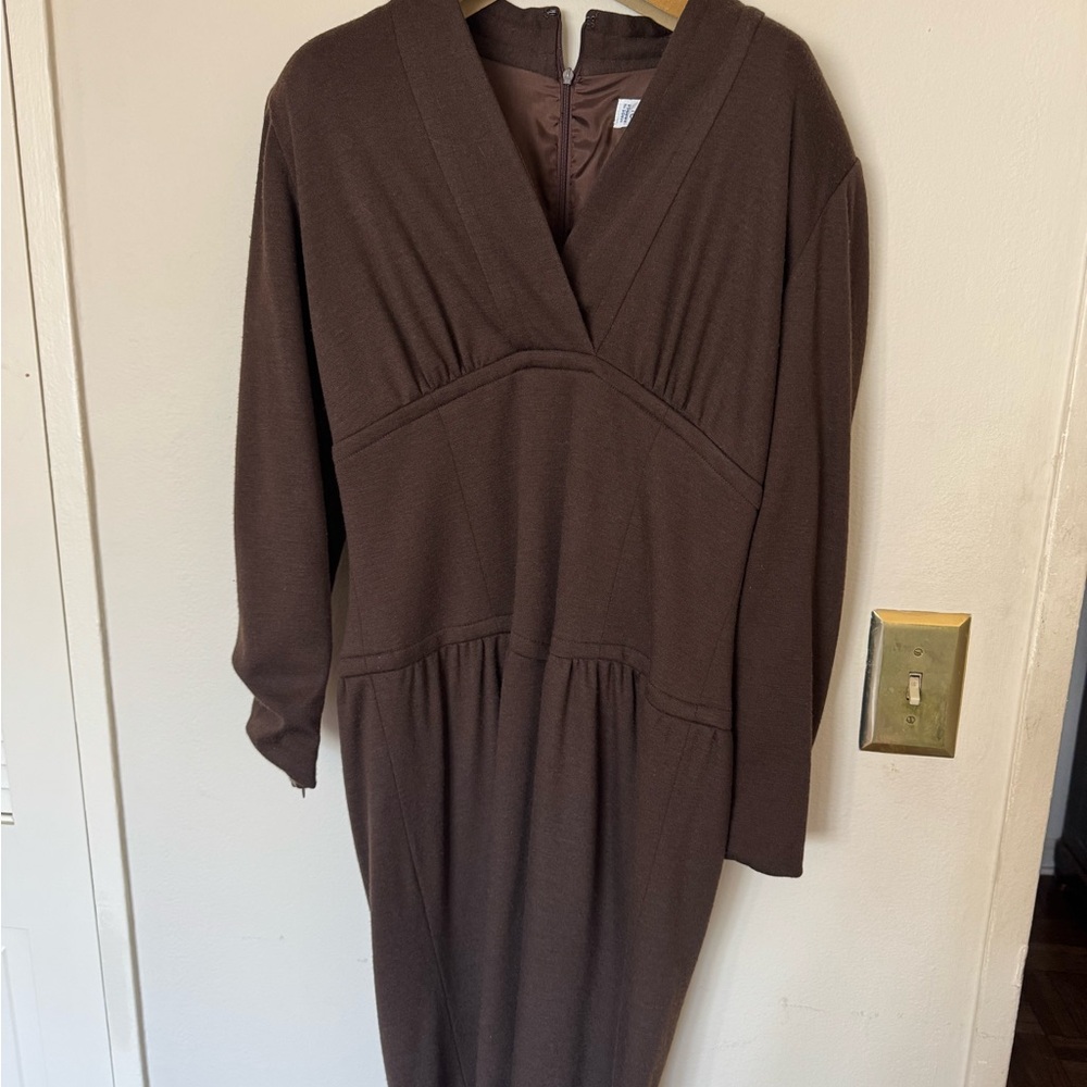 Givenchy Chocolate Long Sleeve Dress
